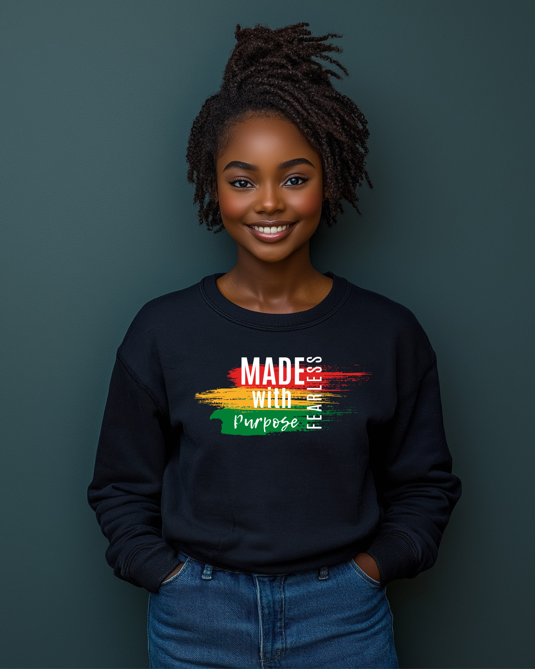 Made with Purpose, Fearless. Crewneck