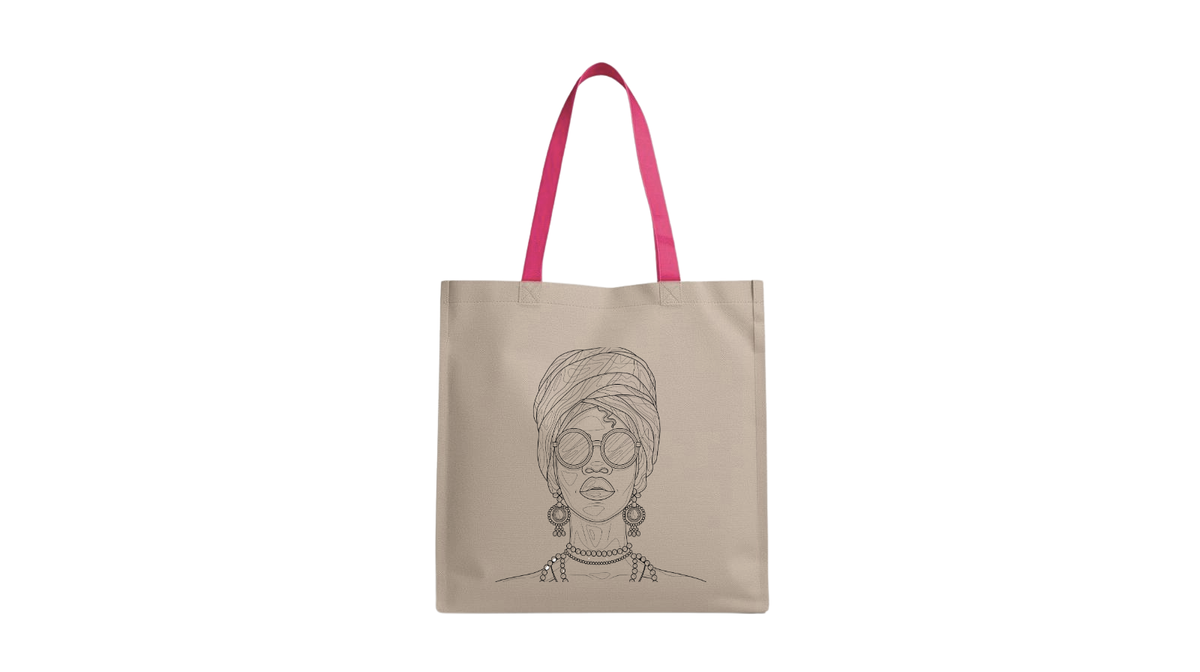 Paint & Sip Canvas Art Bag. Style 1