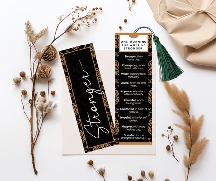 One Morning She Woke Up Stronger. Bookmark