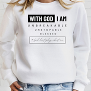 With God I Am. Crewneck
