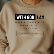With God I Am. Crewneck